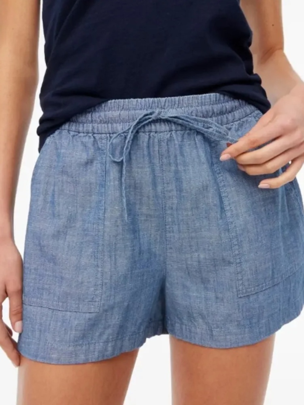 J.Crew Blue Chambray Cotton Shorts